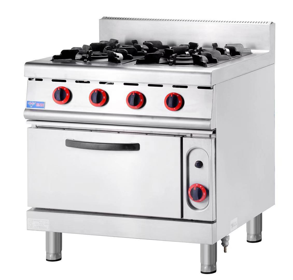 4-burner gas range with gas oven