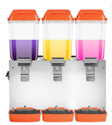 Electric cold drink machine, 3 tanks, 16 L each