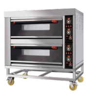 Electric deck oven, 2 decks, 4 trays, 1220 mm
