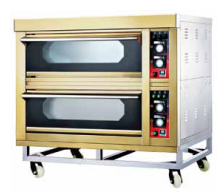 Electric deck oven, 2 decks, 4 trays, 1350 mm
