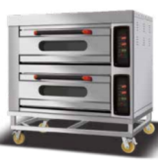 Electric deck oven with digital controls, 2 decks, 4 trays