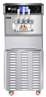 Freestanding soft serve ice cream machine with touch screen