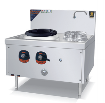 Gas wok stove, 1 burner + 1 warmer, 1100 mm, style 2