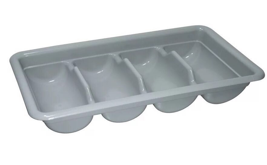 Plastic cutlery basket, 4 compartments