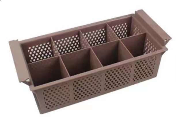 Plastic cutlery basket, 8 compartments