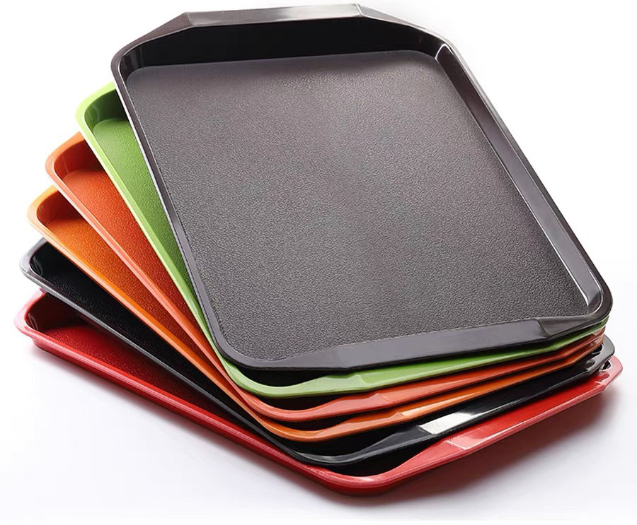 Plastic service tray