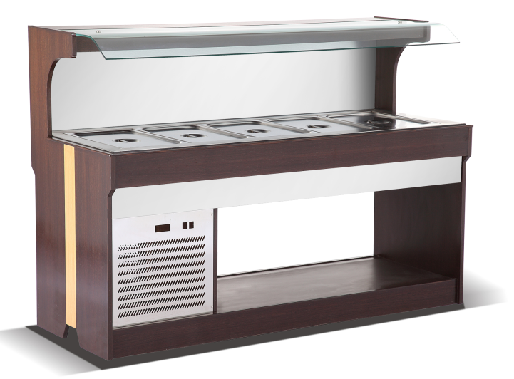 Salad display chiller, 4 × GN 1/1, 1570 mm
