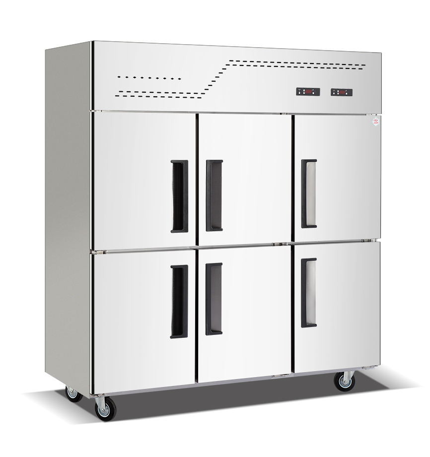Stainless 6-door kitchen refrigerator