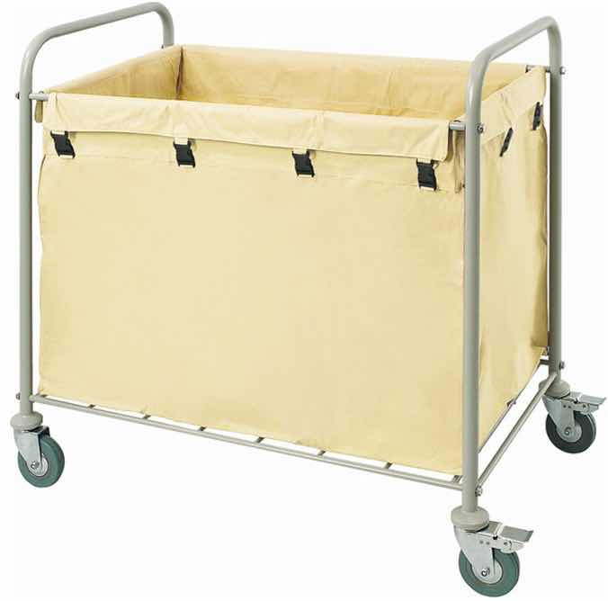 Stainless steel laundry trolley