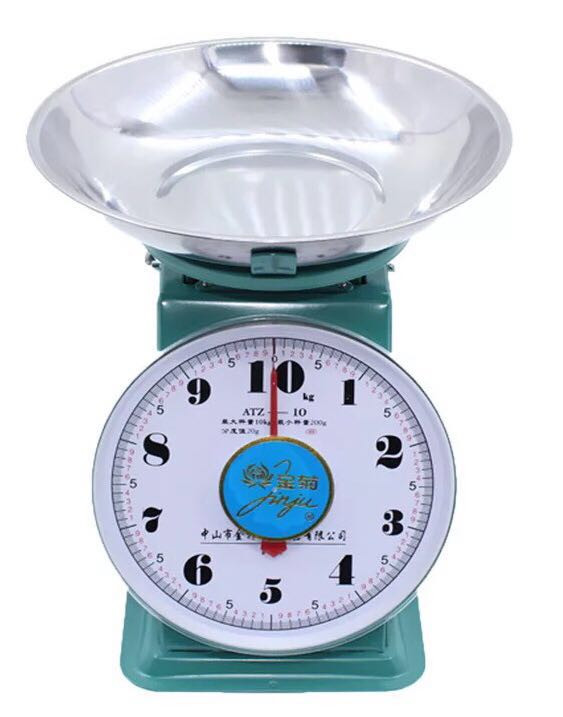 Tabletop spring scale, 10 kg