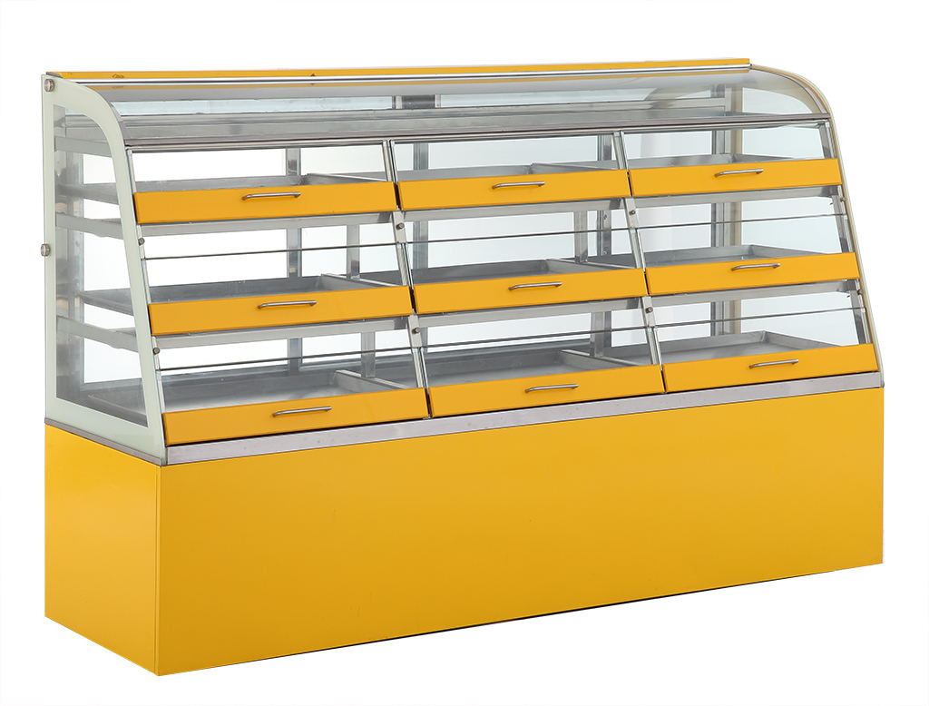 Bread display cabinet, constant temperature, yellow base