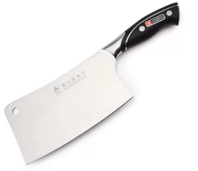 Chinese chef's knife, black handle