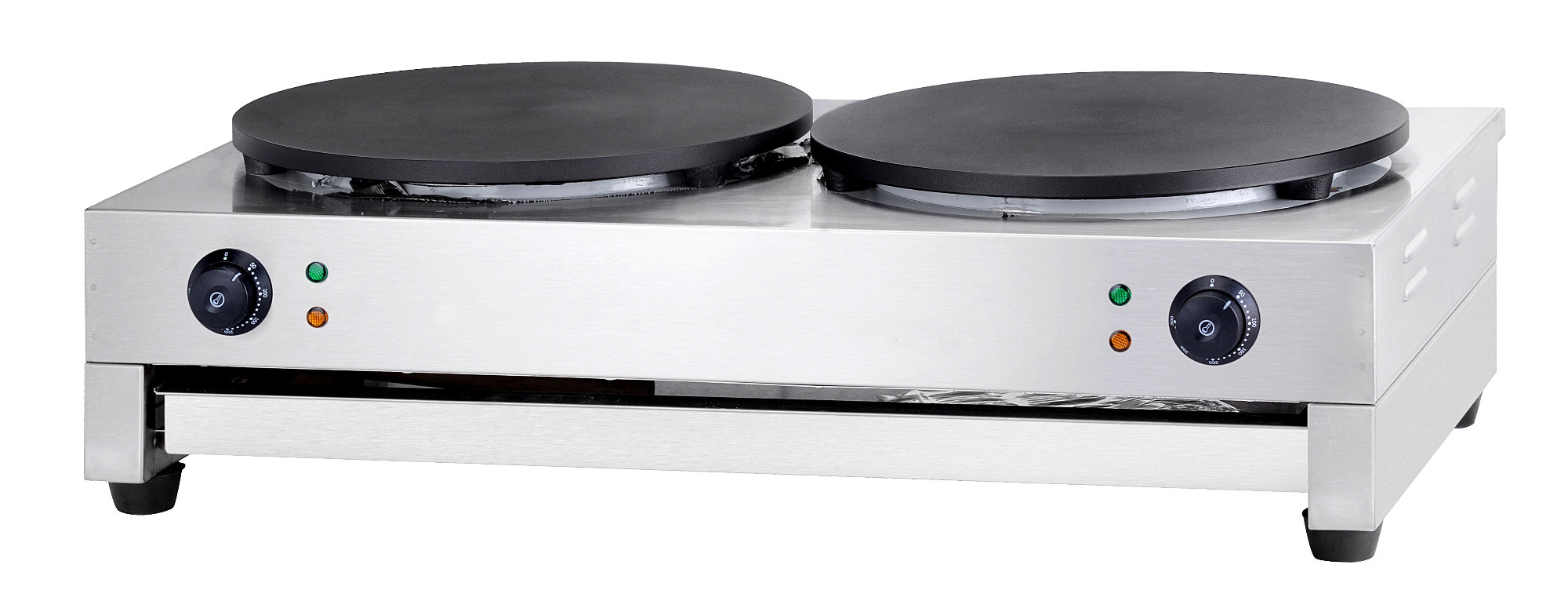 Electric crepe maker, double plate