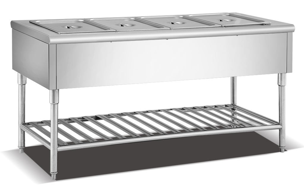 Electric freestanding bain marie, 4 pans