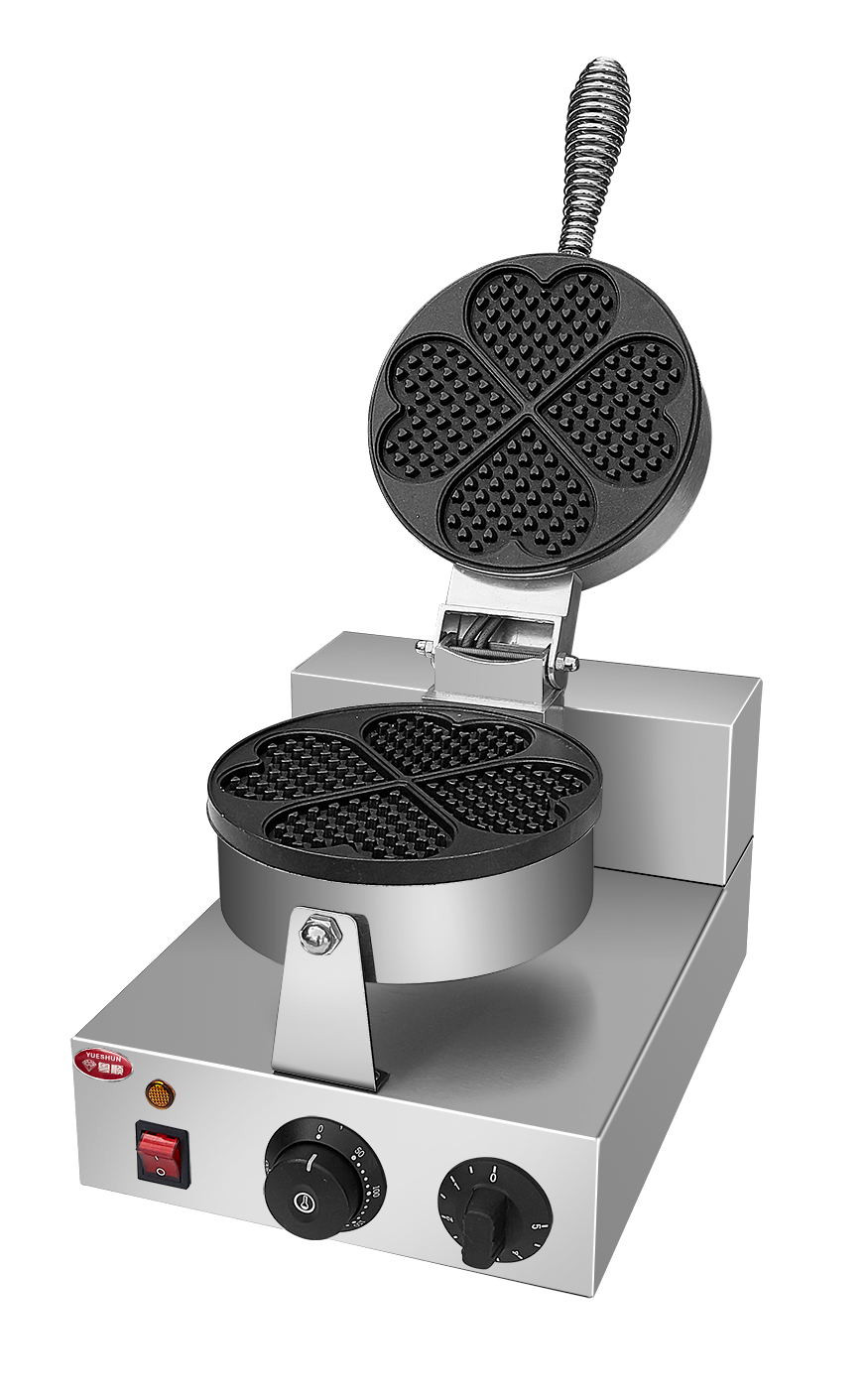 Electric heart-shaped waffle maker