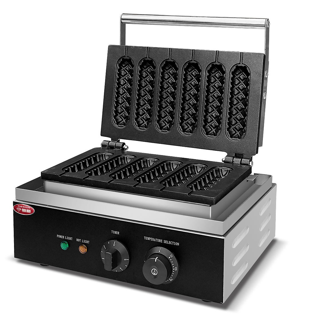 Electric hot dog waffle maker