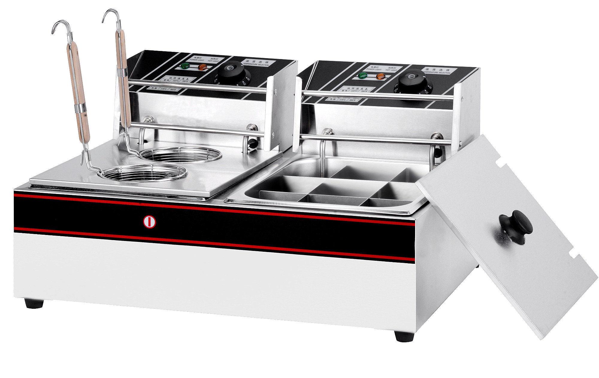 Electric noodle cooker with oden cooker
