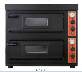 Electric pizza oven, 600 × 600 mm chamber, two-deck version