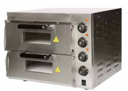 Electric pizza oven with 400 × 400 mm stone