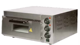Electric pizza oven with 400 × 400 mm stone, single-chamber version
