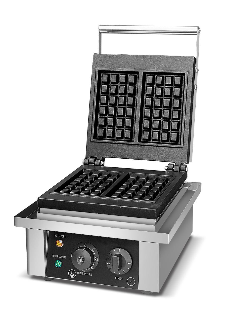 Electric square waffle maker, 2 pieces