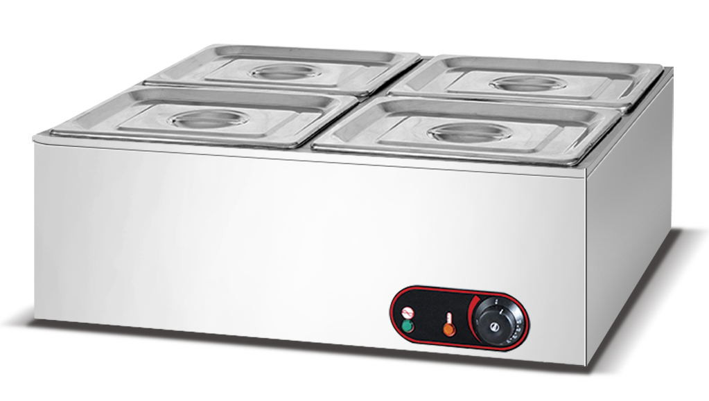Electric tabletop bain marie, 4 pans