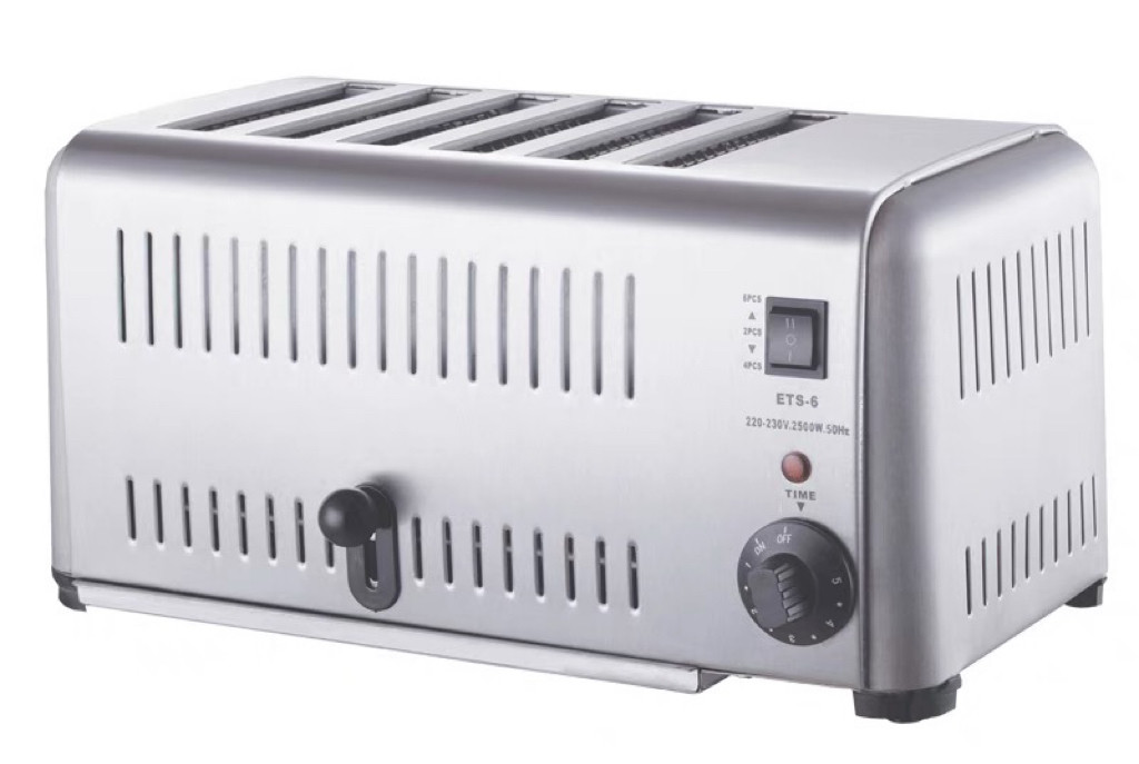 Electric toaster, 4 or 6 slices, 6-slice