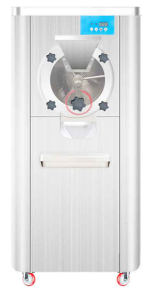 Freestanding hard ice cream machine