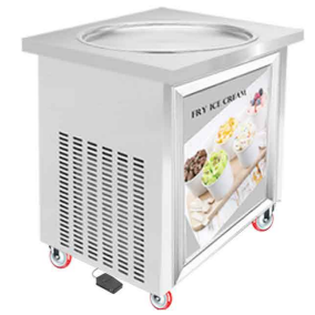 Fried ice cream machine, round pan, single head