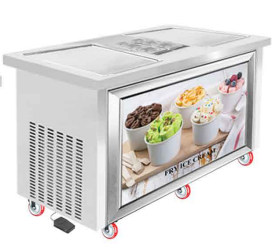 Fried ice cream machine, square pan, with GN pans, view 2