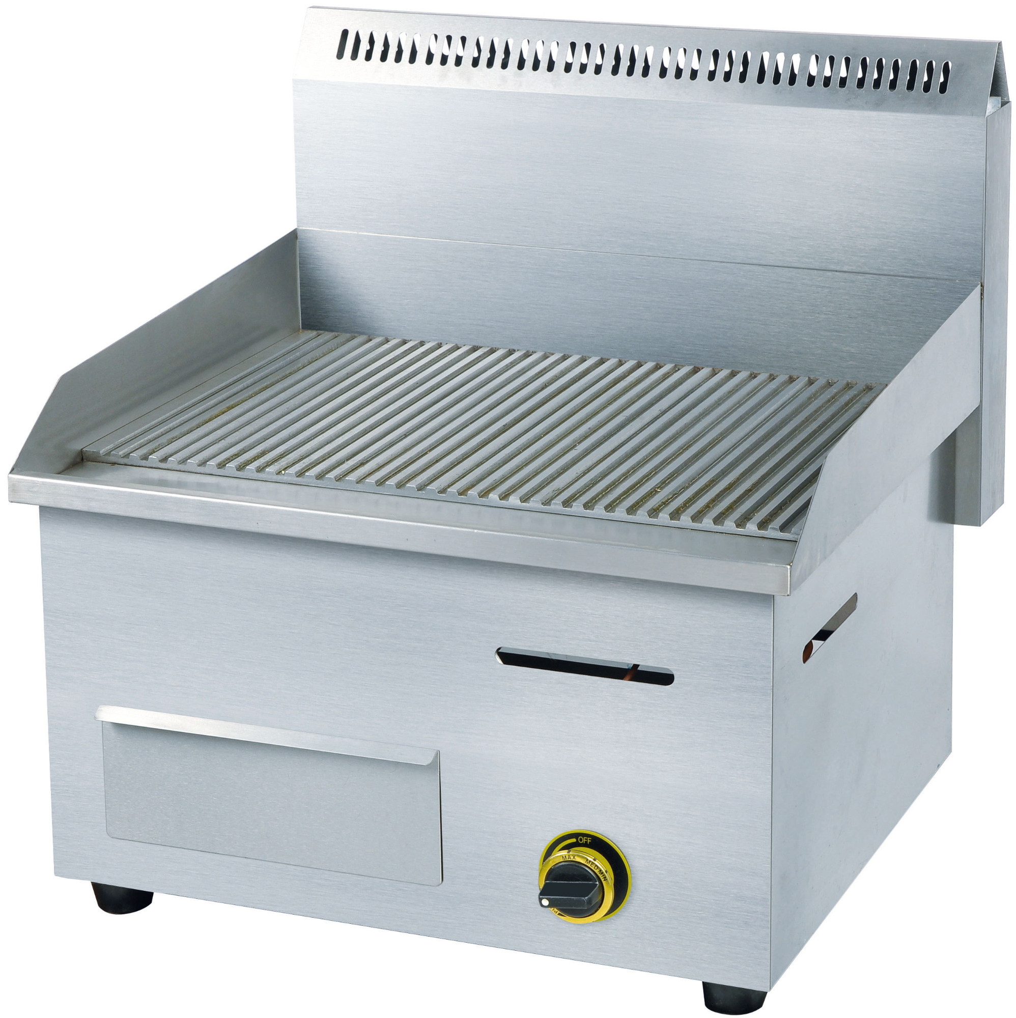Gas grooved griddle