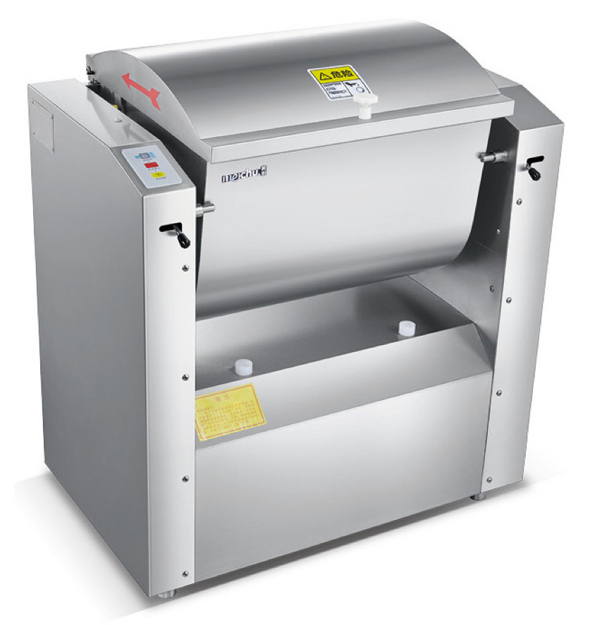 Horizontal dough mixer