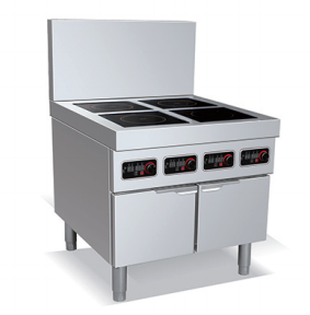 Induction clay-pot stove, 4 zones