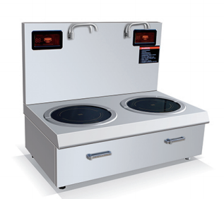 Induction low stock pot stove, 2 zones