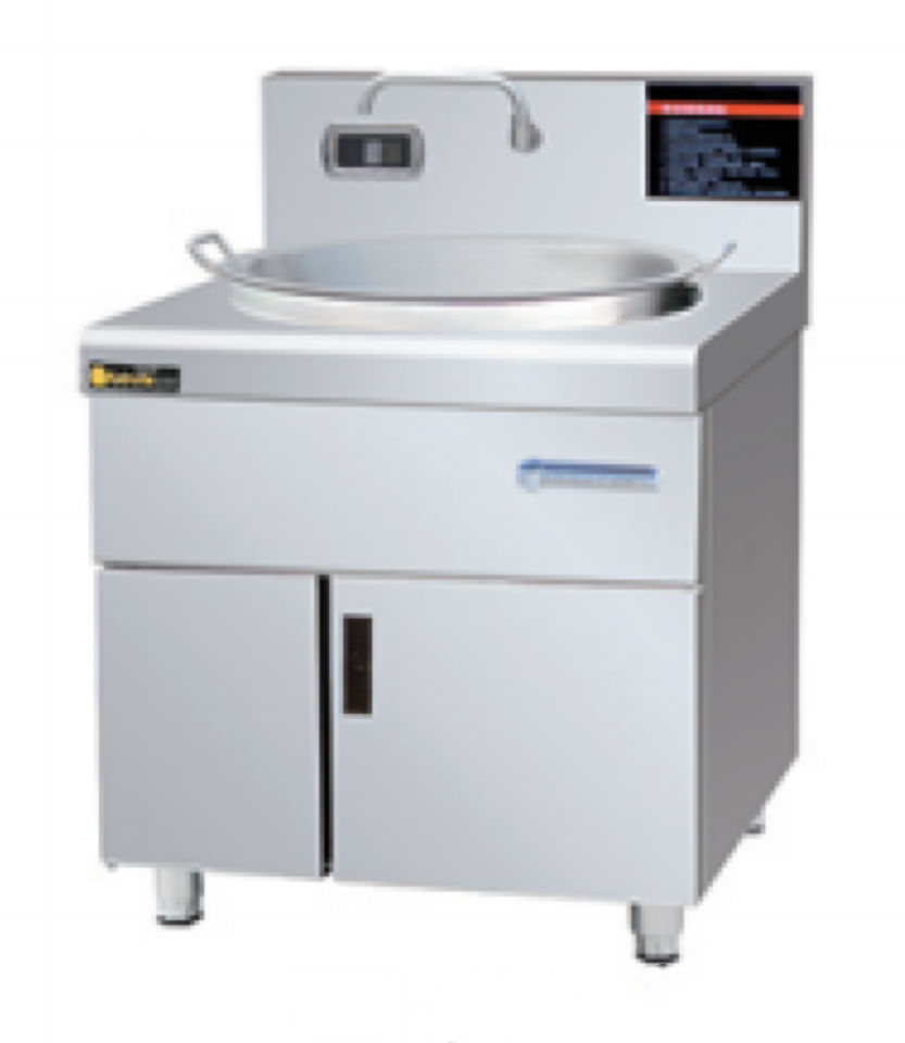 Induction rotary frying pan