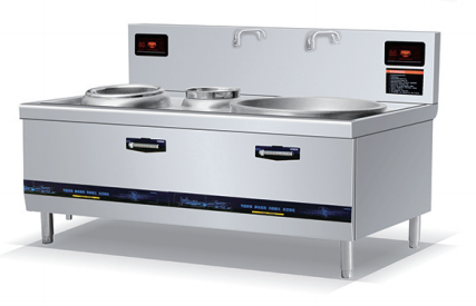 Induction stove, 1 wok + 1 large pot, 50–130 L