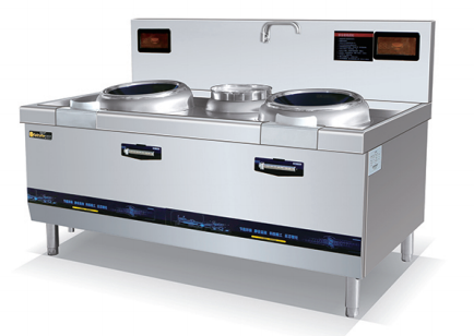 Induction wok stove, 2 woks + 1 warmer