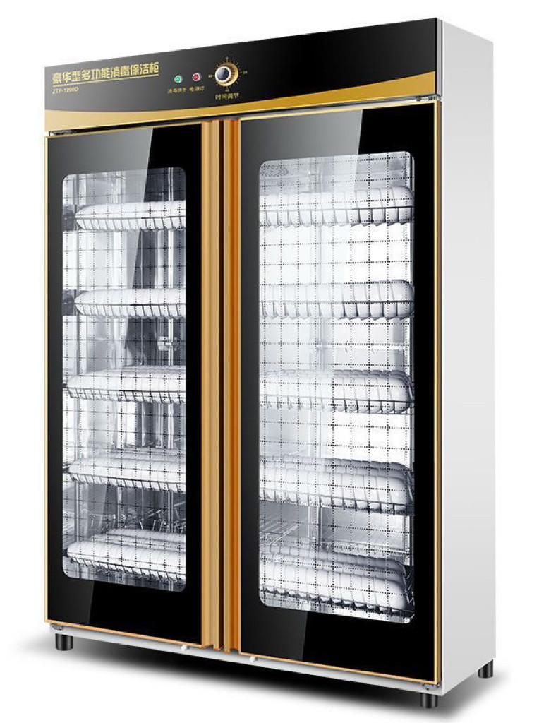 Infrared dish steriliser cabinet, double-door