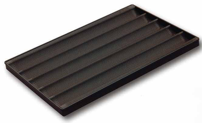 Non-stick French bread tray, 5-roll version