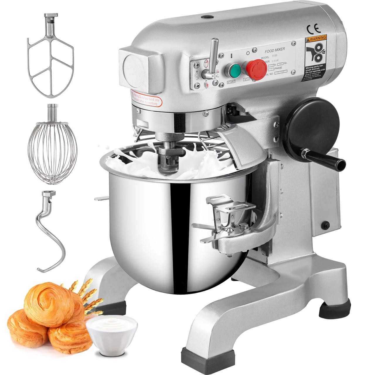 Planetary food mixer, 10–100 L bowls