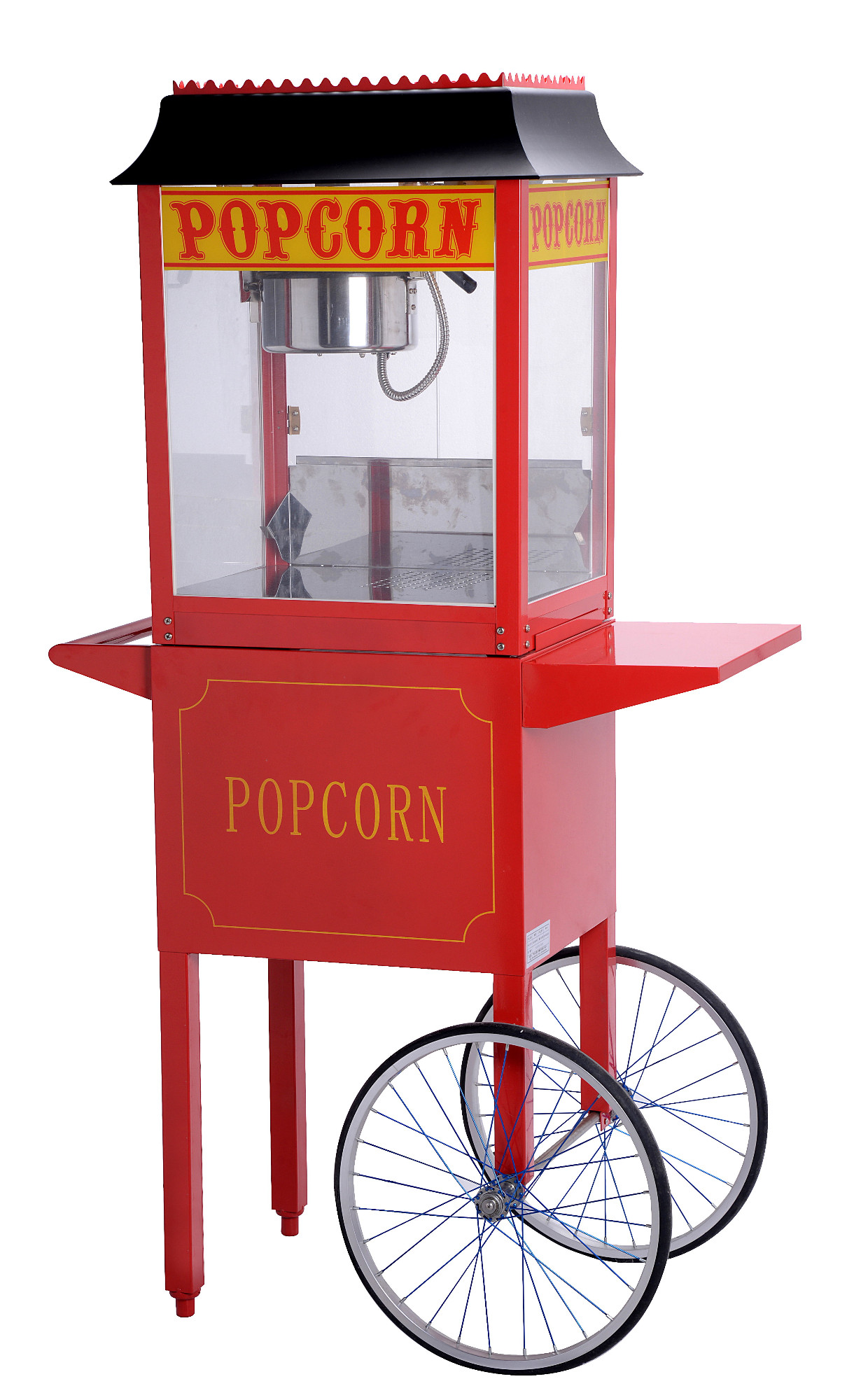 Popcorn machine with cart