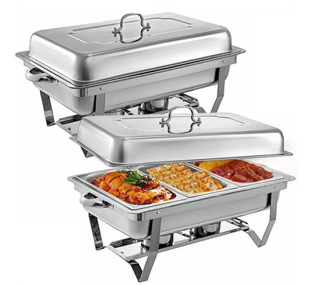 Rectangular chafing dish, 201 stainless steel