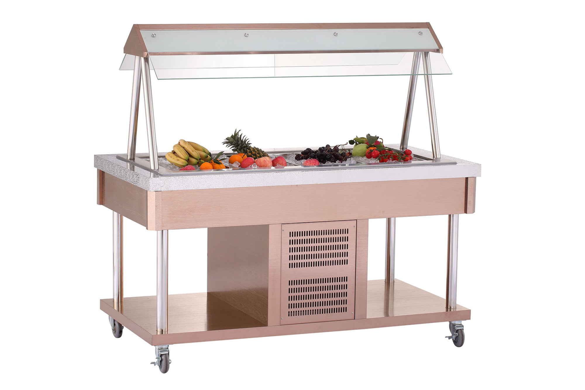 Salad display chiller, 4 × GN 1/1, 1650 mm