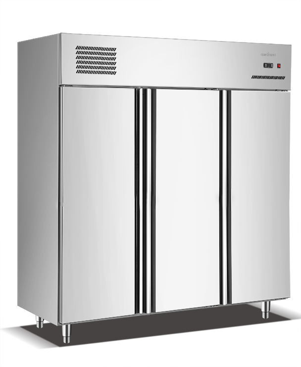 Stainless 3-door kitchen refrigerator