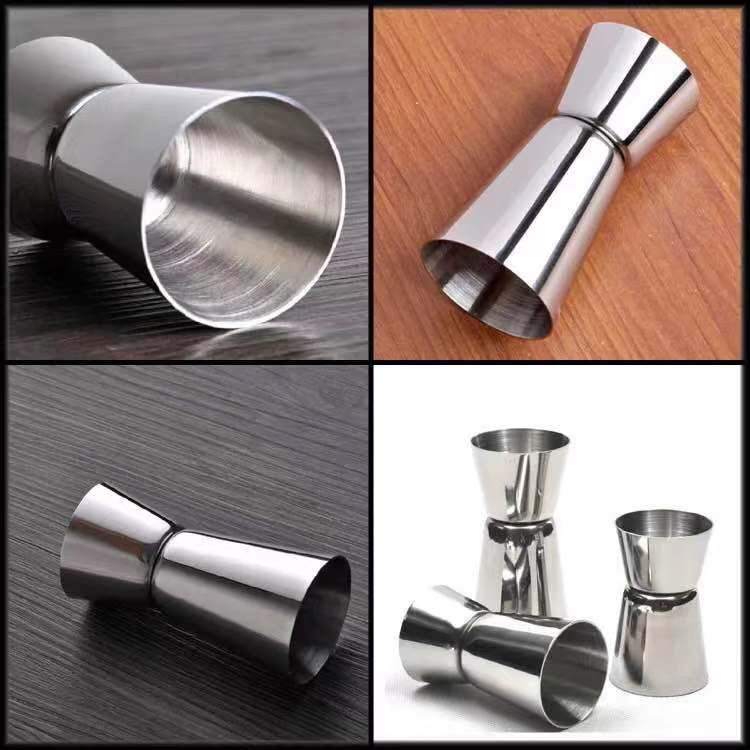 Stainless steel double-ended measuring cup