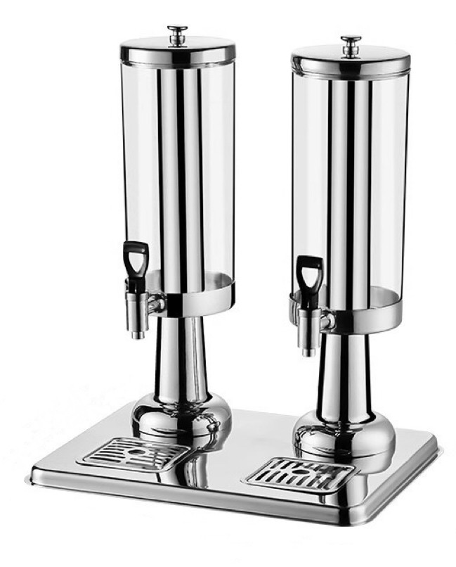 Stainless steel double juice dispenser, 2 × 3 L