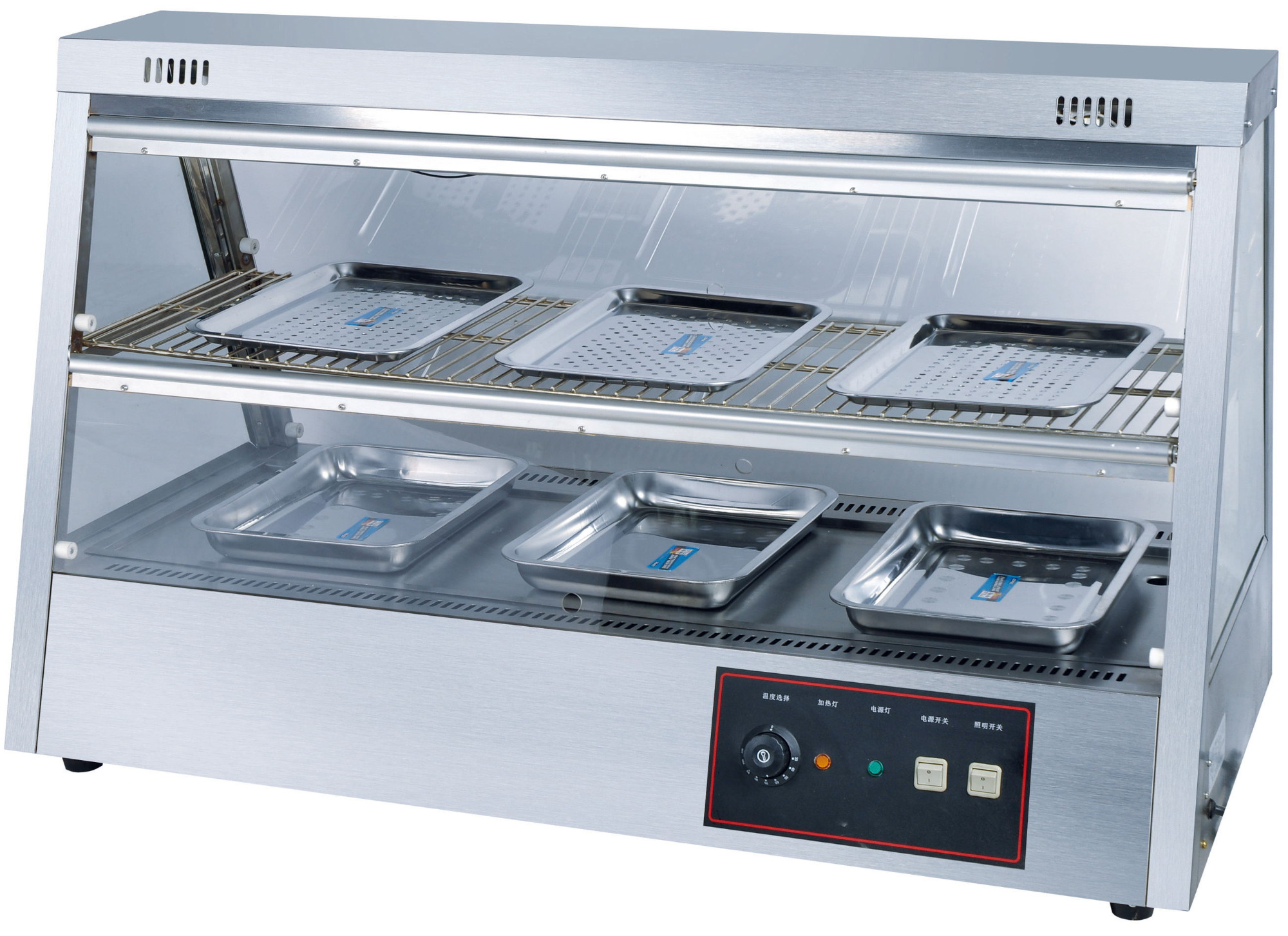 Stainless steel electric food warmer cabinet, 700–1200 mm