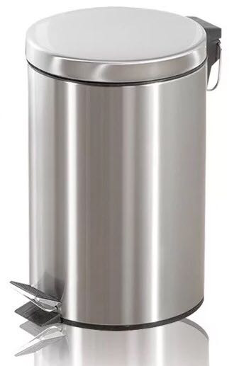 Stainless steel pedal bin, 8 L