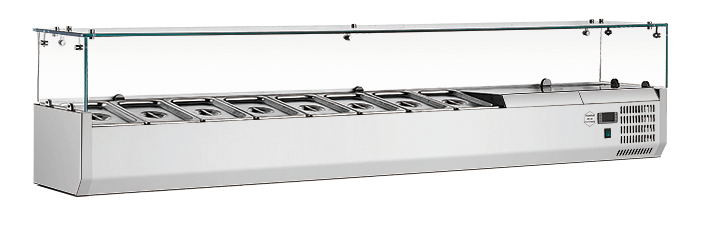 Stainless tabletop salad display chiller